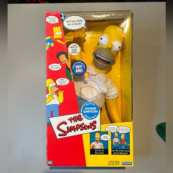 The Simpsons Homer Talking Doll Playmates 2000 Y2K Rare Collectible - Picture 12 of 15